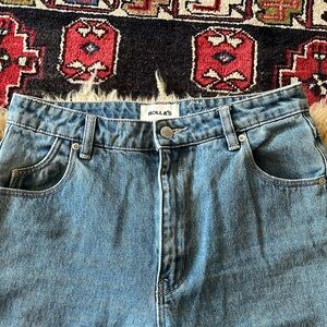 Rolla’s organic cotton, size 28, original high rise straight